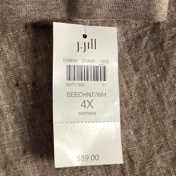 J Jill 100% Linen flat front high waisted pull on pants size 4X NWT - Picture 5 of 12